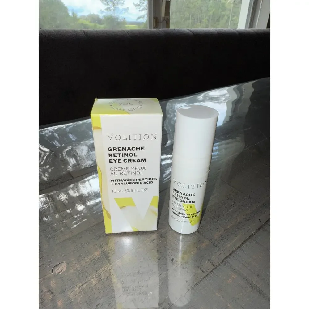 Volition Grenache Retinol Eye Cream with Peptides Hyaluronic Acid 15ml 0.5oz NIB